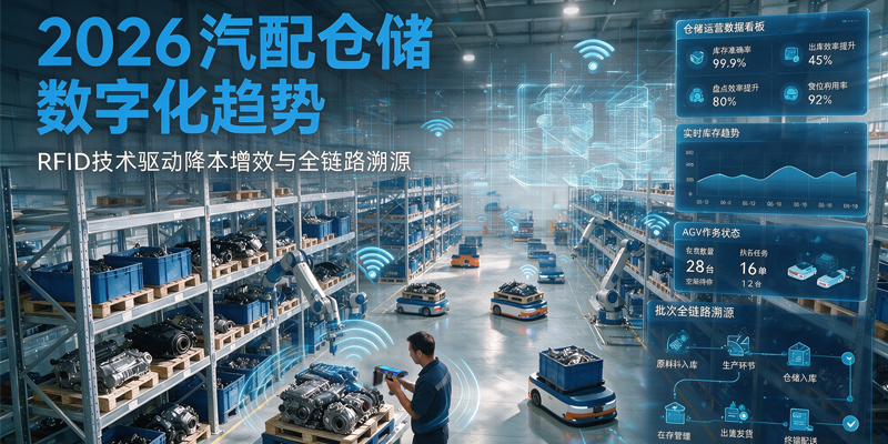 汽车零部件RFID智能仓储整体解决方案全景图｜深圳汉德霍尔