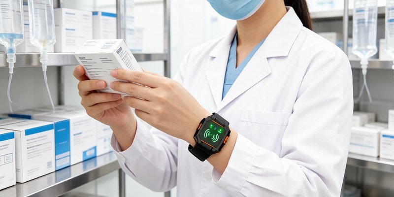 手术室器械清点腾不出手：A6 腕表式读写器抬腕即确认