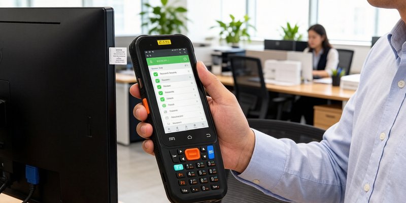 资产标签逐件贴：F1 用271g机身让贴码和盘点一次完成